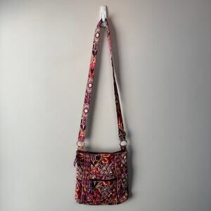 Vera Bradley Safari Sunset Floral Print Hipster Crossbody Bag Purse